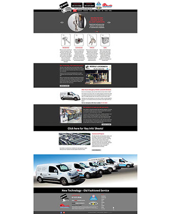 This 35 page website design incorporates separate pages for each type of service, as well as a projects page & a comprehensive safes catalogue.
